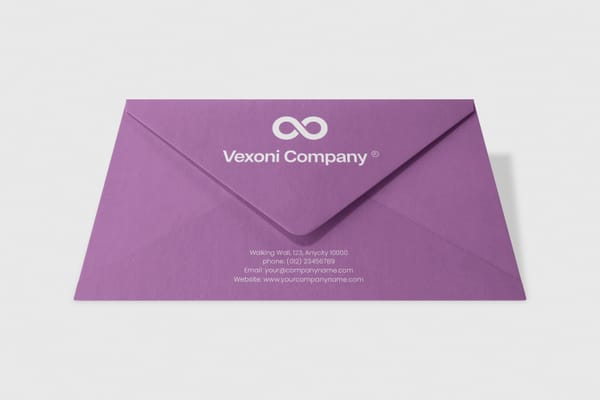 Purple Envelope Mockup