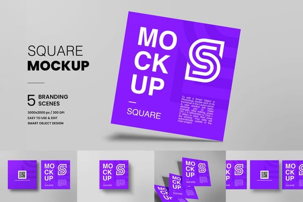 Purple Square Mockup