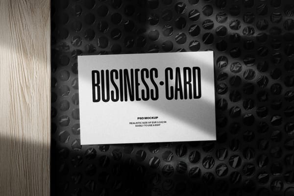 Realistic Natural Business Card Mockup