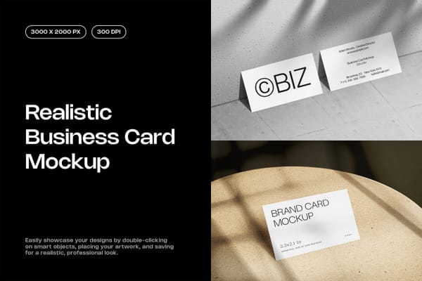Realistic Business Card Mockups
