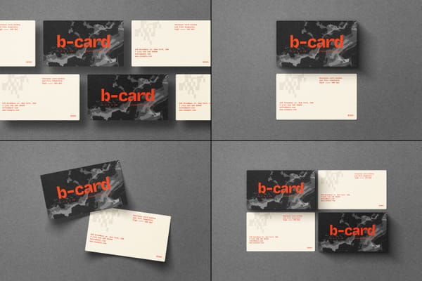 Rounded Business Card Mockup