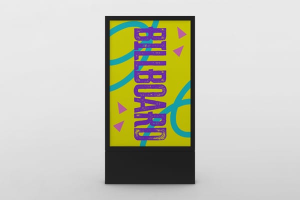 Minimal Digital Signage Mockup