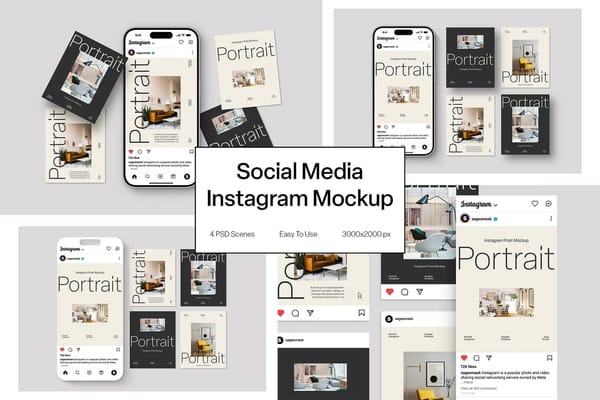 Simple & Modern Instagram Mockup Template