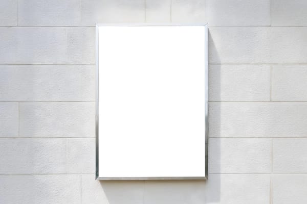 Steel Frame Poster Mockup on Street Wall Brick