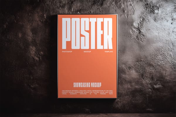 Steel Frame Poster Mockup