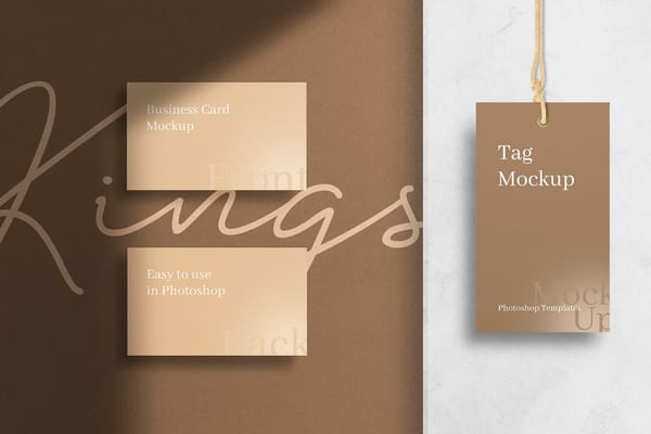 Tag & Business Card Mockup