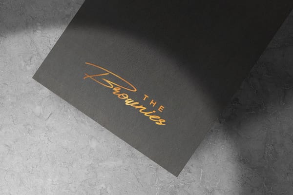 The Brownies Gold Logo Mockup