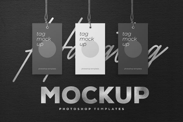 Three Hang Tag Mockup