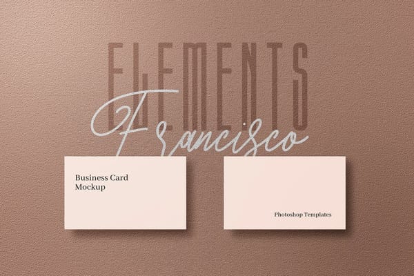 Two Business Card Mockup with Logo Mockup