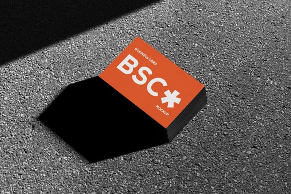 US Size Business Card Mockup