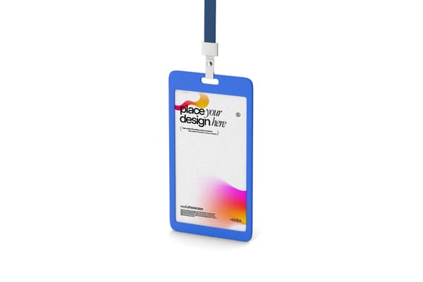 Vertical ID Badge Mockup