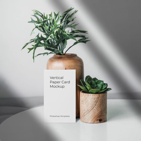 Vertical Paper Card Mockup