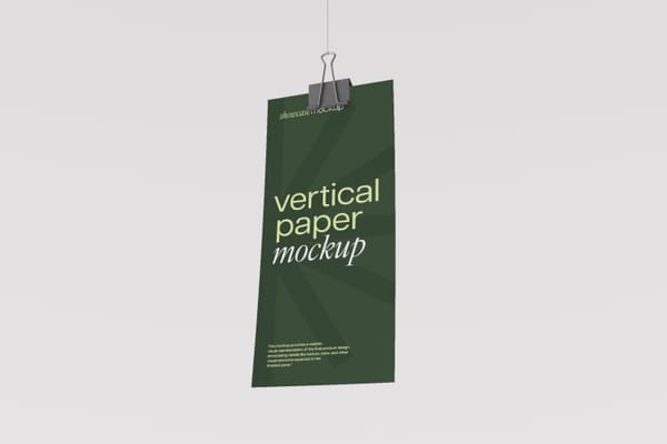 Vertical Paper Mockup