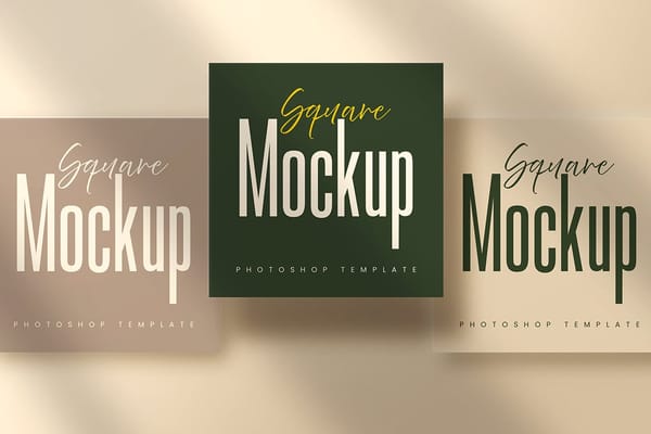Vintage Color Square Mockup