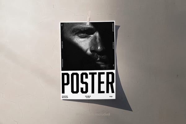 Wall Tape Poster Mockup