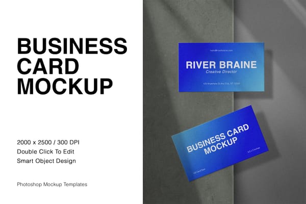 Portrait Business Card Mockup