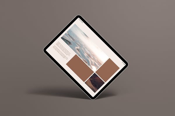 iPad Air Mockup on Brown Background