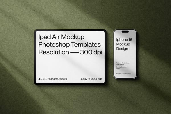 Realistic iPad and iPhone Mockup
