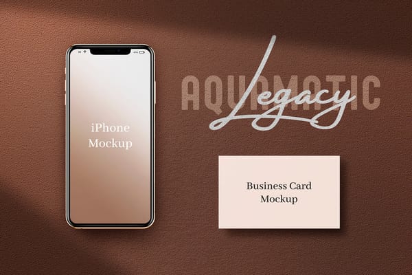 iPhone & Business Card Mockup