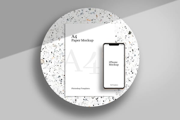 iPhone & Paper Mockup