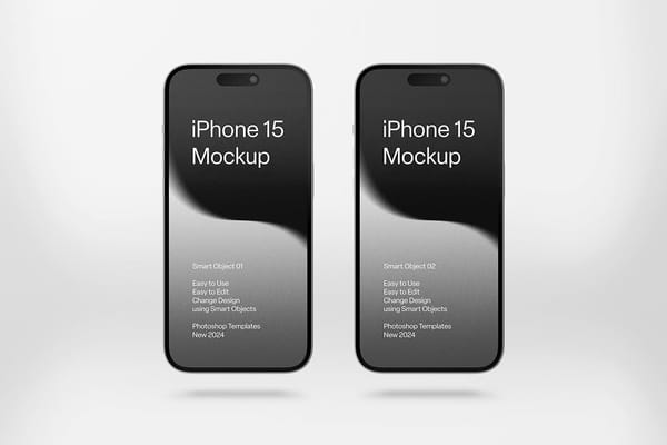 Modern iPhone 15 Pro Mockup