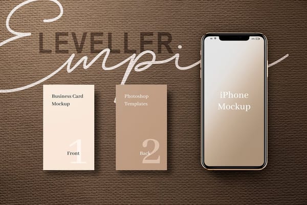 iPhone Mockup With Business Card