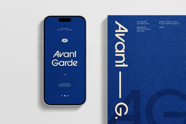 iPhone and Logo Mockup