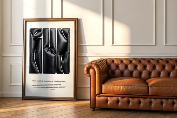 Vertical Frame Mockup in Classic Interior