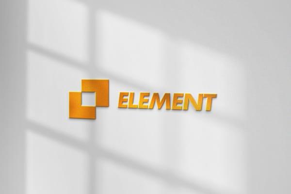 Element Gold Logo Mockup