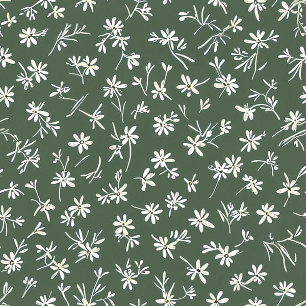 Large White Blossom Pattern