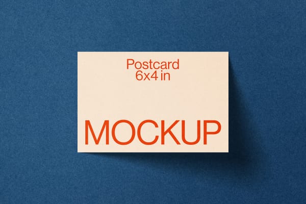 Authentic Postcard Mockup