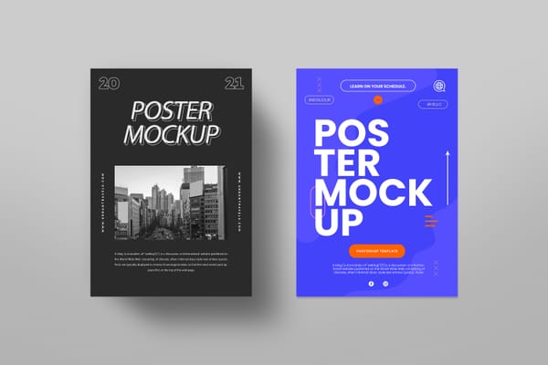 A3 Poster Mockup With Shadow