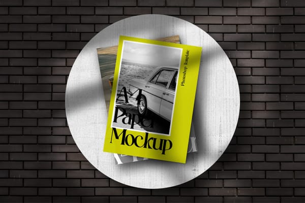 Two A4 Paper Mockup