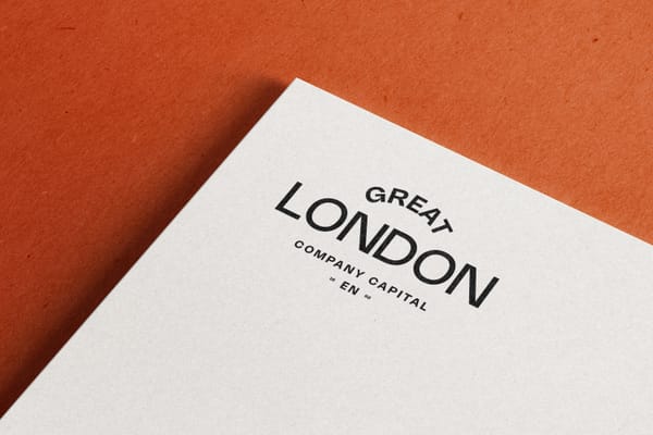 Great London White Paper Logo Mockup