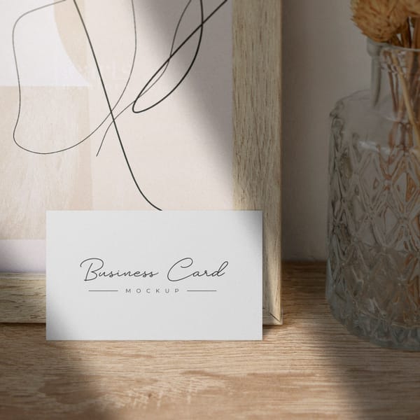 Light Business Card Mockup