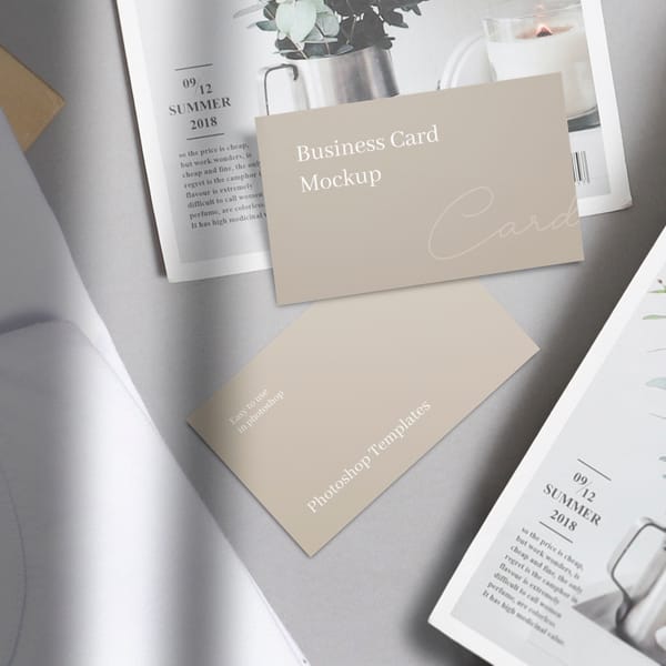 Luxury Square Business Card Mockup