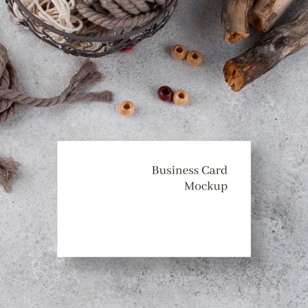 Modern Square Business Card Mockup