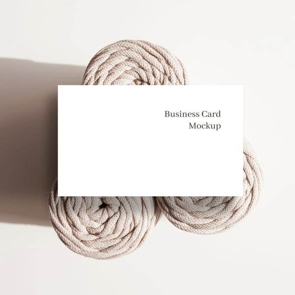 Square Business Card Mockup