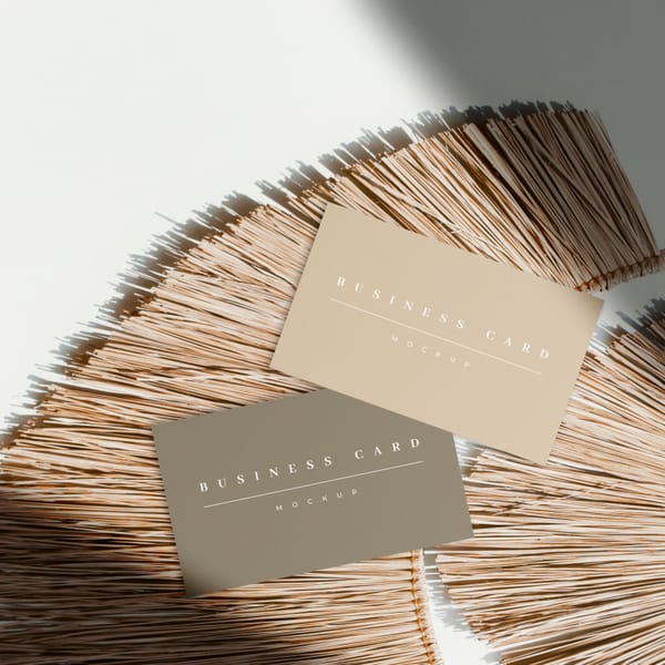 Refined Square Business Card Mockup