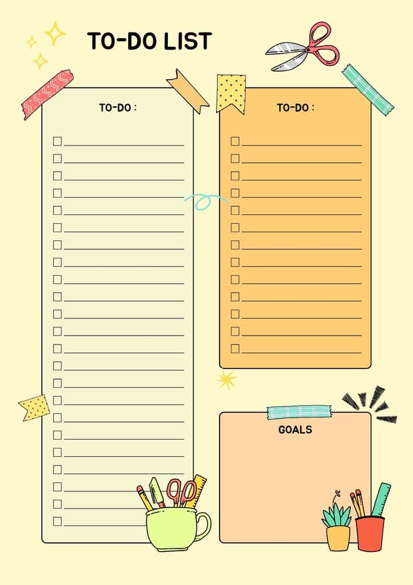 Cheerful to do list