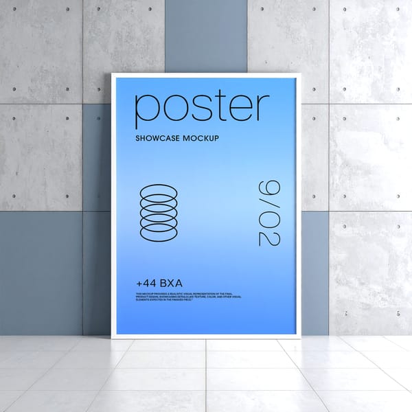 Clean Floor Poster Mockup