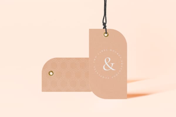 Clothing Tag Mockup Black Rope