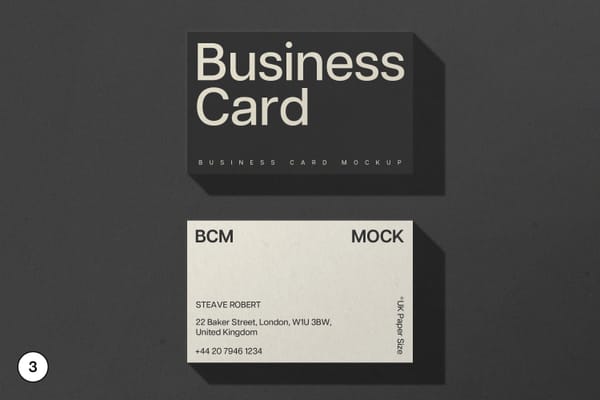 Floating Modern Business Card Mockup