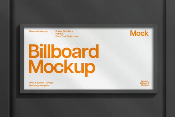 Clean Edge Billboard Mockup