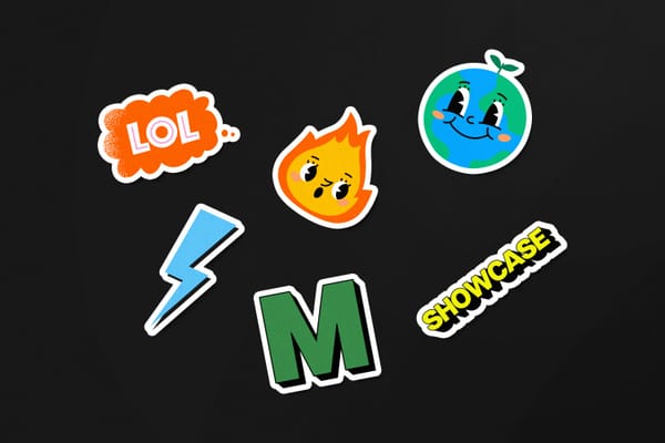 Vibrant Fun Sticker Mockup