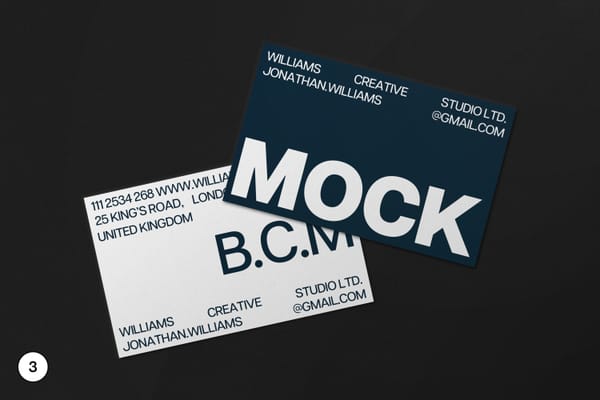 Sleek Branding Business Card Mockup