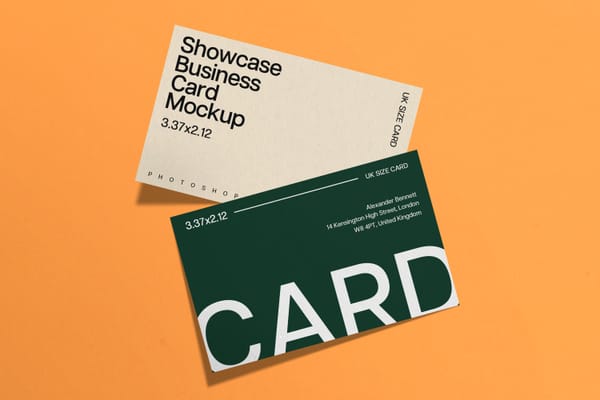 Modern Minimal Business Card Mockup