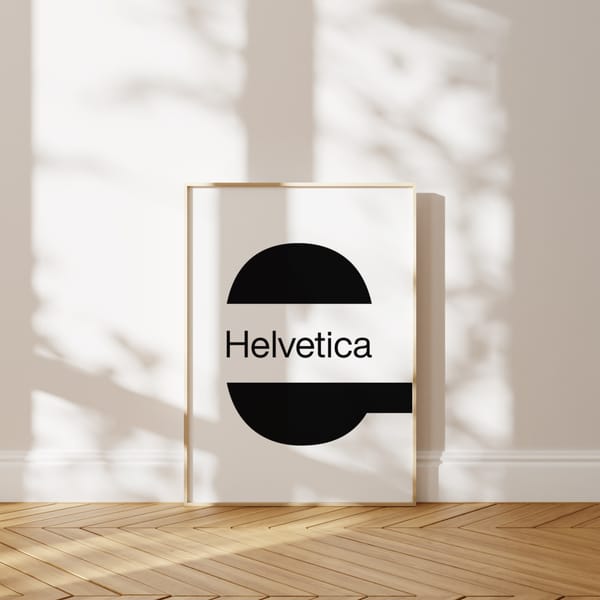 Helvetica E Poster