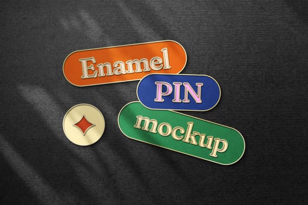 Enamel Pin Logo Mockup