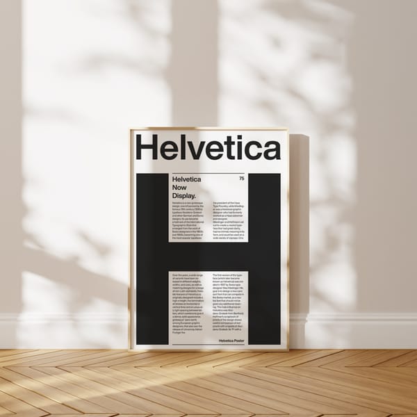 Helvetica H Poster